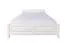 Weißes Doppelbett Buche Massivholz 117, Gästebett, inkl. Lattenrost, Matratzenmaße 160 x 200 cm, modernes Design, stabil und langlebig