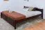 Doppelbett / Gästebett Kiefer massiv Vollholz Walnussfarben 77C, inkl. Lattenrost - 180 x 200 cm (B x L)