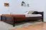 Doppelbett / Gästebett Kiefer massiv Vollholz Walnussfarben 77C, inkl. Lattenrost - 180 x 200 cm (B x L)