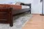 Doppelbett / Gästebett Kiefer massiv Vollholz Walnussfarben 77C, inkl. Lattenrost - 180 x 200 cm (B x L)