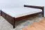 Doppelbett / Gästebett Kiefer massiv Vollholz Walnussfarben 77C, inkl. Lattenrost - 180 x 200 cm (B x L)