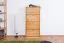 Schuhschrank Kiefer Vollholz massiv Erlefarben Junco 210 - Abmessungen: 150 x 70 x 30 cm (H x B x T)