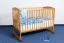 Babywiege Kiefer massiv Vollholz Erlefarben 104, inkl. Lattenrost - 60 x 120 cm (B x L)