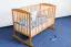 Babywiege Kiefer massiv Vollholz Erlefarben 104, inkl. Lattenrost - 60 x 120 cm (B x L)