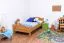 Kinderbett / Jugendbett Buche massiv Vollholz Erlefarben 113C, inkl. Lattenrost - 100 x 200 cm (B x L)