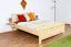 Einzelbett / Gästebett Buche massiv Vollholz natur 108, inkl. Lattenrost - 140 x 200 cm