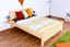 Einzelbett / Gästebett Buche massiv Vollholz natur 108, inkl. Lattenrost - 140 x 200 cm