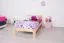 Kinderbett / Jugendbett Kiefer massiv Vollholz natur 76, inkl. Lattenrost - 100 x 200 cm (B x L)