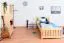 Kinderbett / Jugendbett Kiefer massiv Vollholz natur 66, inkl. Lattenrost - 90 x 200 cm (B x L)