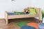 Kinderbett / Jugendbett Buche massiv Vollholz natur 107, inkl. Lattenrost - 80 x 200 cm (B x L)