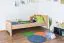 Kinderbett / Jugendbett Buche massiv Vollholz natur 107, inkl. Lattenrost - 80 x 200 cm (B x L)