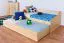 Bett Kiefer 90 x 200 cm Natur