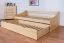 Bett Kiefer 90 x 200 cm Natur