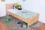 Kinderbett / Jugendbett Buche massiv Vollholz natur 109, inkl. Lattenrost - 90 x 200 cm (B x L)