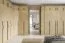 3-türiger Kleiderschrank | Farbe: Eiche Cremona |mit 2 Schubladen | 1 Kleiderstange | 150 x 61 x 210 cm | 6 Einlegeböden | ABS-Kanten | Edegem 02