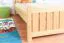 Kinderbett / Jugendbett Kiefer massiv Vollholz natur 66, inkl. Lattenrost - 90 x 200 cm (B x L)