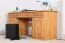 Schreibtisch Kiefer massiv Vollholz Erlefarben Pipilo 19 - Abmessungen: 78 x 182 x 54 cm (H x B x T)