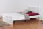 "Easy Premium Line" Doppelbett K8 in Überlänge 140 x 220 cm, Buche Vollholz massiv weiß lackiert, inkl.1 Abdeckblende