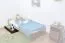 Schublade für Bett - Kiefer Vollholz massiv Nussfarben 001 - Abmessung 18,50 x 97,50 x 57 cm (H x B x T)