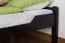 Einzelbett "Easy Premium Line" K1/1n, Buche Vollholz massiv Schokobraun - Maße: 90 x 200 cm
