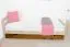 Schublade für Bett - Kiefer Vollholz massiv Eichefarben 003- Abmessung 18,50 x 198 x 54 cm (H x B x T)