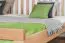 Jugendbett "Easy Premium Line" K8 inkl. 1 Abdeckblende, 200 x 200 cm Buche Vollholz massiv Natur