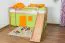 Kinderbett Hochbett Georg mit Rutsche Buche Vollholz massiv natur inkl. Rollrost - 90 x 200 cm