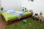 Kinderbett / Jugendbett  Kiefer Vollholz massiv Eichefarben A10, inkl. Lattenrost - Abmessung 120 x 200 cm