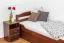 Kinderbett / Jugendbett "Easy Premium Line" K1/2h inkl. 2. Liegeplatz und 2 Abdeckblenden, 90 x 200 cm Buche Vollholz massiv dunkelbraun lackiert