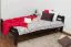 Einzelbett/ Gästebett "Easy Premium Line" K4, 120 x 200 cm Buche Vollholz massiv schokobraun lackiert
