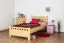 Kinderbett / Jugendbett Kiefer massiv Vollholz natur 68, inkl. Lattenrost - 100 x 200 cm (B x L)