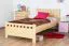 Kinderbett / Jugendbett Kiefer massiv Vollholz natur 68, inkl. Lattenrost - 100 x 200 cm (B x L)