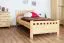 Kinderbett / Jugendbett Kiefer massiv Vollholz natur 68, inkl. Lattenrost - 100 x 200 cm (B x L)