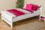 Einzelbett / Gästebett Buche massiv Vollholz weiß 118, inkl. Lattenrost - Abmessung 100 x 200 cm