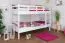 Etagenbett / Stockbett "Easy Premium Line" K17/n, Buche Vollholz massiv Weiß, Liegefläche: 90 x 190 cm (B x L), teilbar