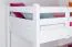 Etagenbett / Stockbett "Easy Premium Line" K17/n, Buche Vollholz massiv Weiß, Liegefläche: 90 x 190 cm (B x L), teilbar