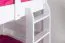 Etagenbett / Stockbett "Easy Premium Line" K17/n, Buche Vollholz massiv Weiß, Liegefläche: 90 x 190 cm (B x L), teilbar