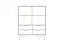 Vitrine Timaru 05 Kernbuche massiv geölt - Abmessungen: 109 x 90 x 40 cm (H x B x T)