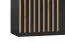 Wohnzimmer Komplett - Set A Cikarang, 3-teilig, Farbe: Schwarz / Eiche
