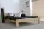 Einzelbett / Gästebett Kiefer Vollholz massiv natur A1, inkl. Lattenrost - Abmessung 140 x 200 cm