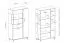 Vitrine Riemst 05, Farbe: Eiche / Weiß - Abmessungen: 164 x 90 x 40 cm (H x B x T)