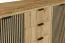 Sideboard mit drei Türen Luanco 04, Farbe: Eiche Gold Craft, geriffelte Front, zwei Schubladen, Maße: 88 x 130,5 x 40,5 cm, fünf Fächer, ABS-Kantenschutz