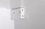 Schlichte Wohnzimmerwand Valand 05, Farbe: Weiß / Schwarz - Abmessungen: 170 x 250 x 40 cm (H x B x T), mit einer großen Hängevitrine
