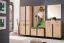 Garderobe Komplett - Set C Crina, 5-teilig, ein Schrank, ein Spiegel, eine Kommode, ein Schuhschrank mit Sitzkissen, eine Garderobe mit Spiegel, ABS-Kantenschutz