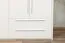 182 cm breiter Kleiderschrank mit 4 Türen, 2 Fächern und 4 Schubladen | Farbe: Weiß | Tiefe: 56 cm