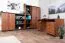 Kommode Mojokerto 19, Farbe: Walnuss / Schwarz - Abmessungen: 121 x 80 x 39 cm (H x B x T)