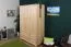 Kleiderschrank Holz natur 017 - Abmessung 190 x 133 x 60 cm (H x B x T)