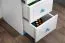 Kommode Kiefer massiv Vollholz weiß blau lackiert 007 - Abmessung 74 x 40 x 47 cm (H x B x T)