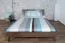 Doppelbett / Gästebett Engordany 10 | Buche Vollholz massiv | lackiert | Liegefläche: 160 x 200 cm | Farbe: Walnuss | mit stabiler Kopfstütze | zeitloses Design