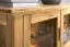 Breite Vitrine mit vier Türen Floresta 04, Natur, Eiche massiv, genügend Stauraum, 130 x 230 x 48 cm, drei Schubladen, inkl. Soft-Close-System, modernes Design